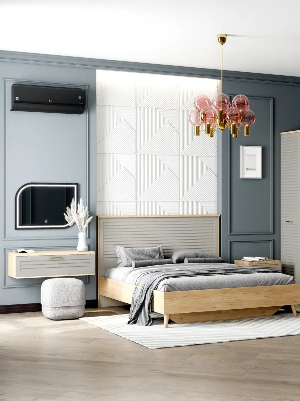 Спальный гарнитур "Гавана" композиция #4 Светло-серый