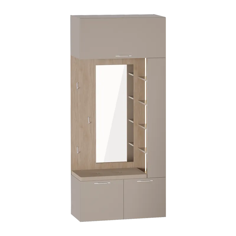 Вешалка с зеркалом "Джерси" прихожая Вариант 2